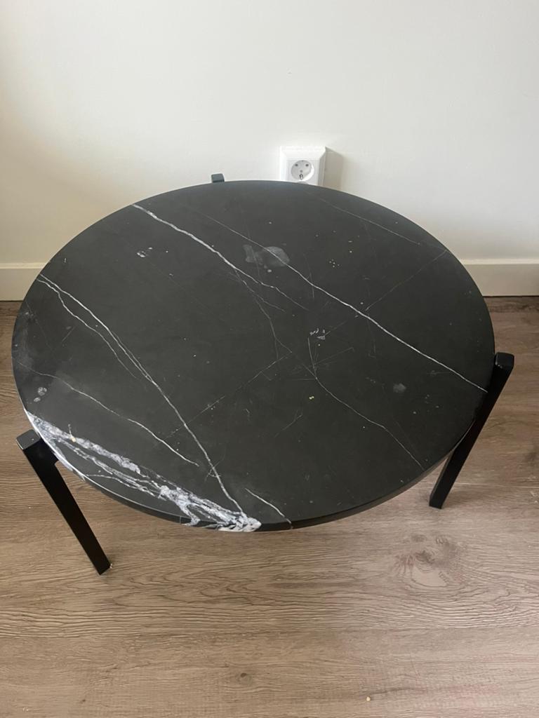 Salontafel / bijzettafel marmer, Ophalen, Overige materialen, Gebruikt, 50 tot 100 cm
