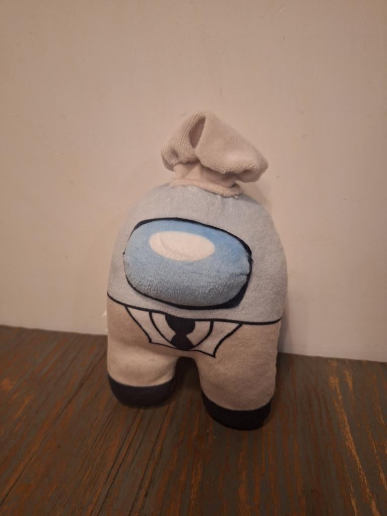 Knuffel Among Us 19 cm, Overige merken, Overige typen, Grijs, Ophalen of Verzenden