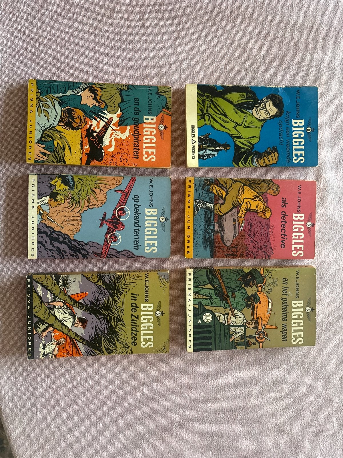 Vintage Biggles boeken - W.E. Johns - Prisma Juniores, Ophalen of Verzenden, Gelezen, Fictie algemeen