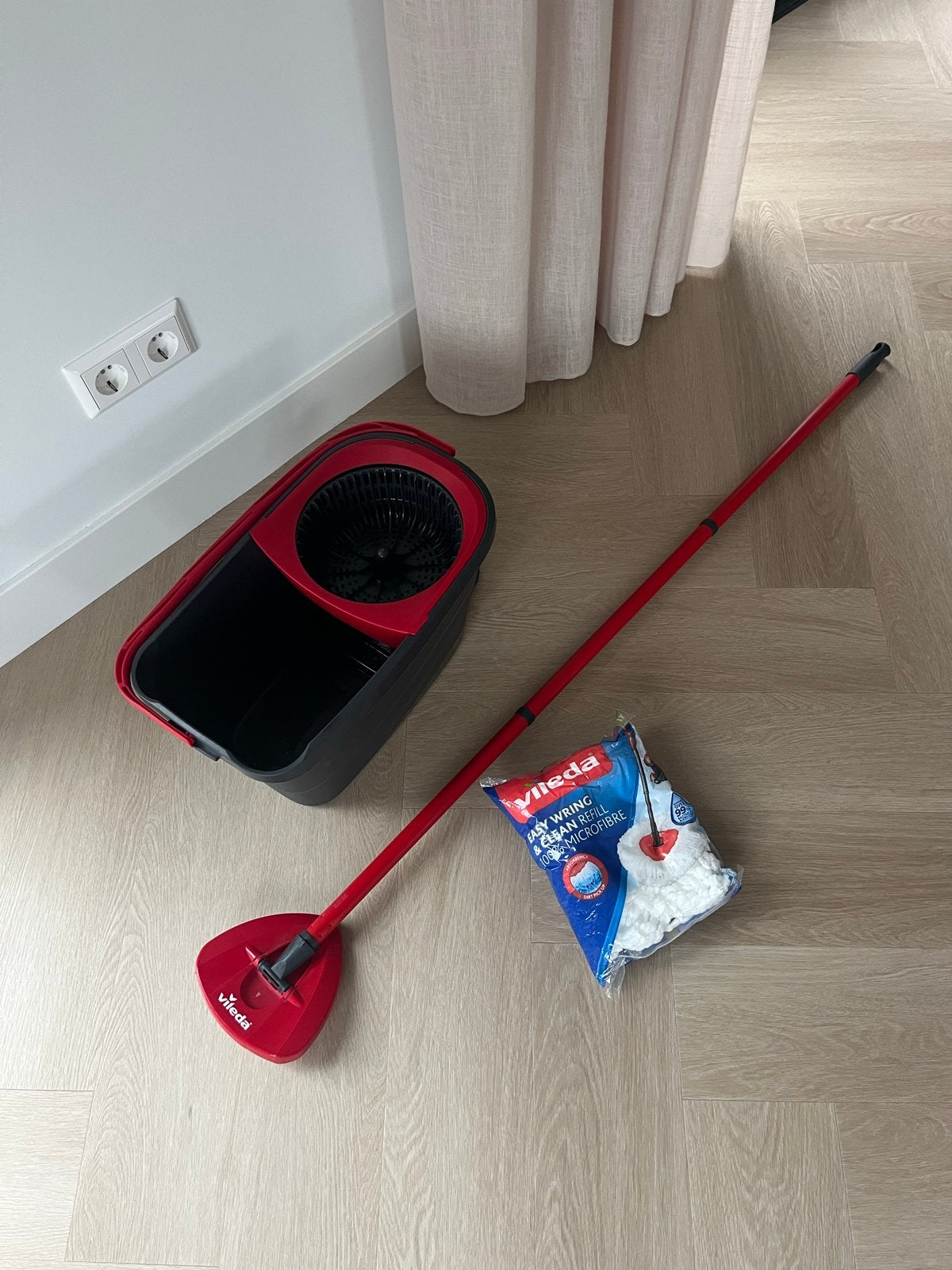 Vileda Easy Wring & Clean Mop en Emmer Set, Ophalen, Mop of Dweil
