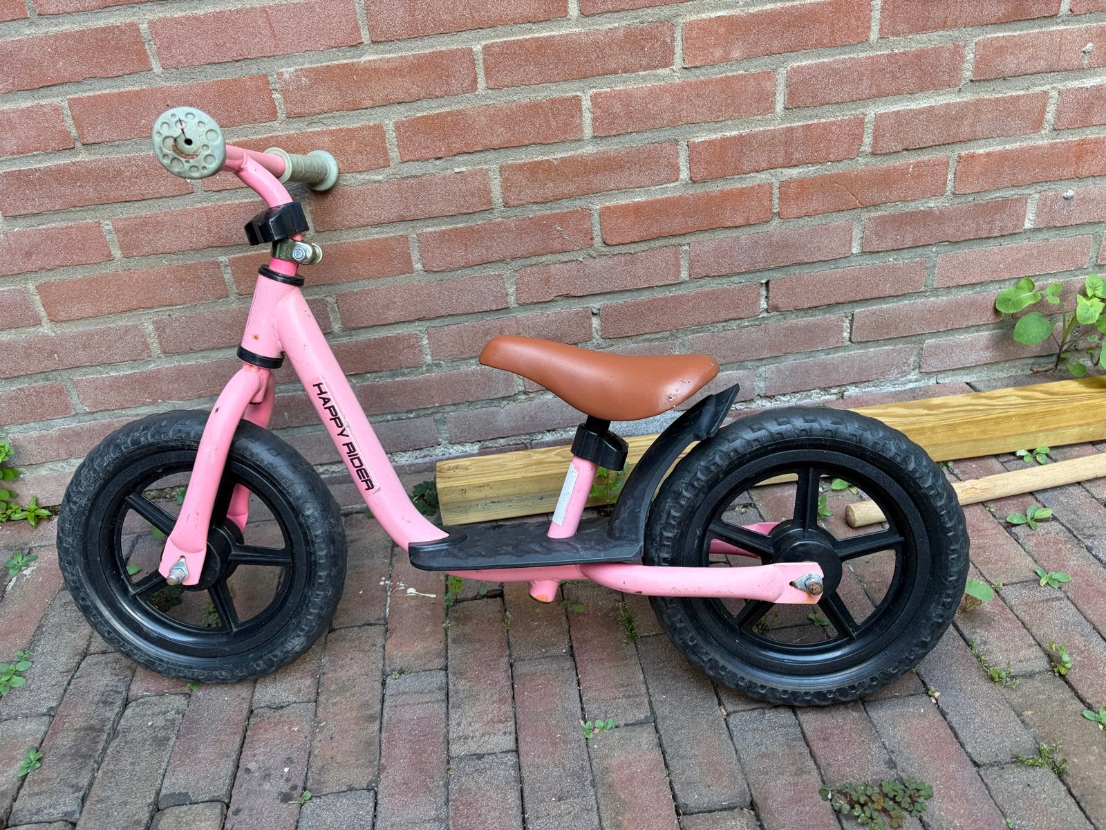 Roze Happy Rider loopfiets voor kinderen, Ophalen, Gebruikt, Loopfiets