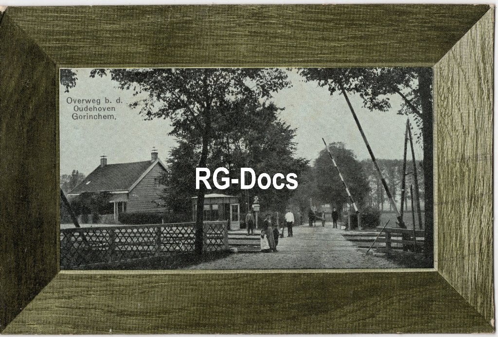 Ansichtkaart Briefkaart Overweg Oudenhoven Gorinchem ca.1910, Ophalen of Verzenden, Voor 1920, Ongelopen, Noord-Brabant