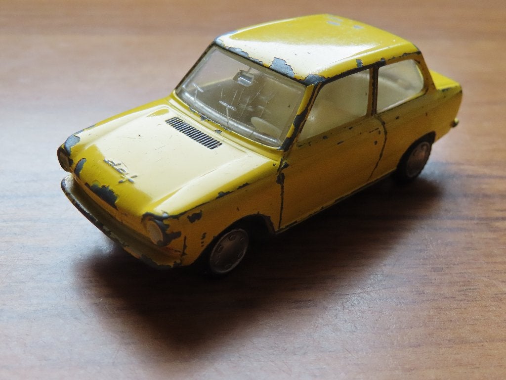 Lion Car DAF 44 Variomatic 1:43 geel, Ophalen of Verzenden, Gebruikt, Auto, Overige merken