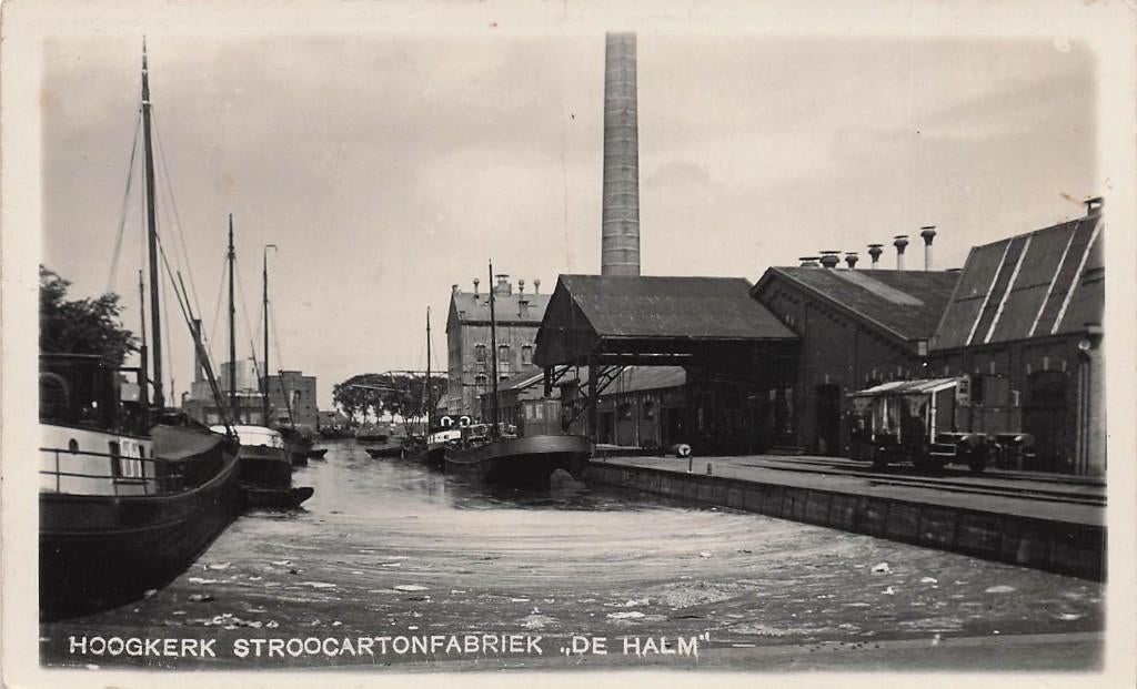 JN1181 Fotokaart vd List Hoogkerk Stroocartonfabriek ca 1920, Verzamelen, Ansichtkaarten | Nederland, Ophalen of Verzenden, 1920 tot 1940