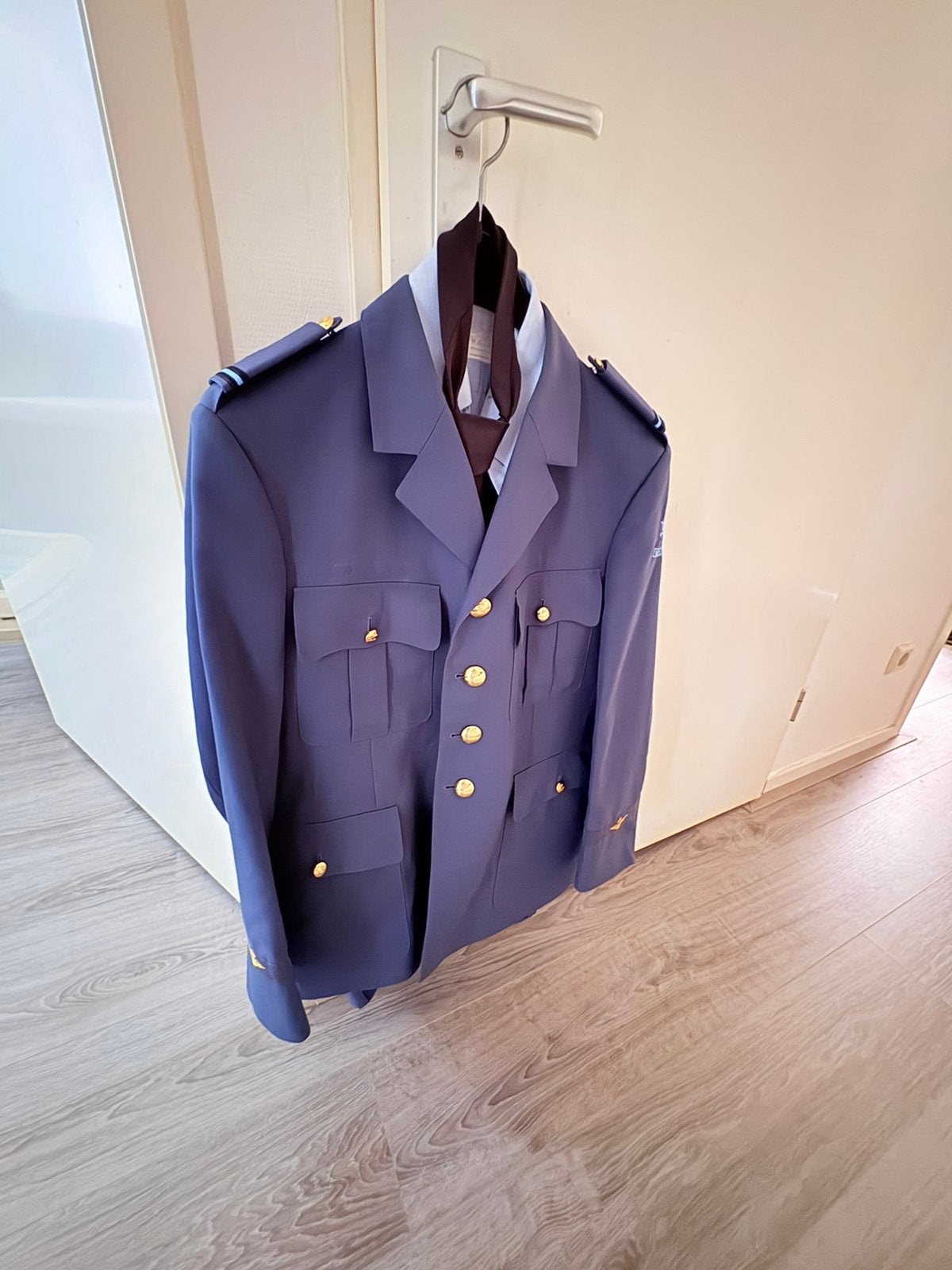Kostuum Nederlands Koninklijke Luchtmacht DT, Ophalen of Verzenden, Zo goed als nieuw, Blauw