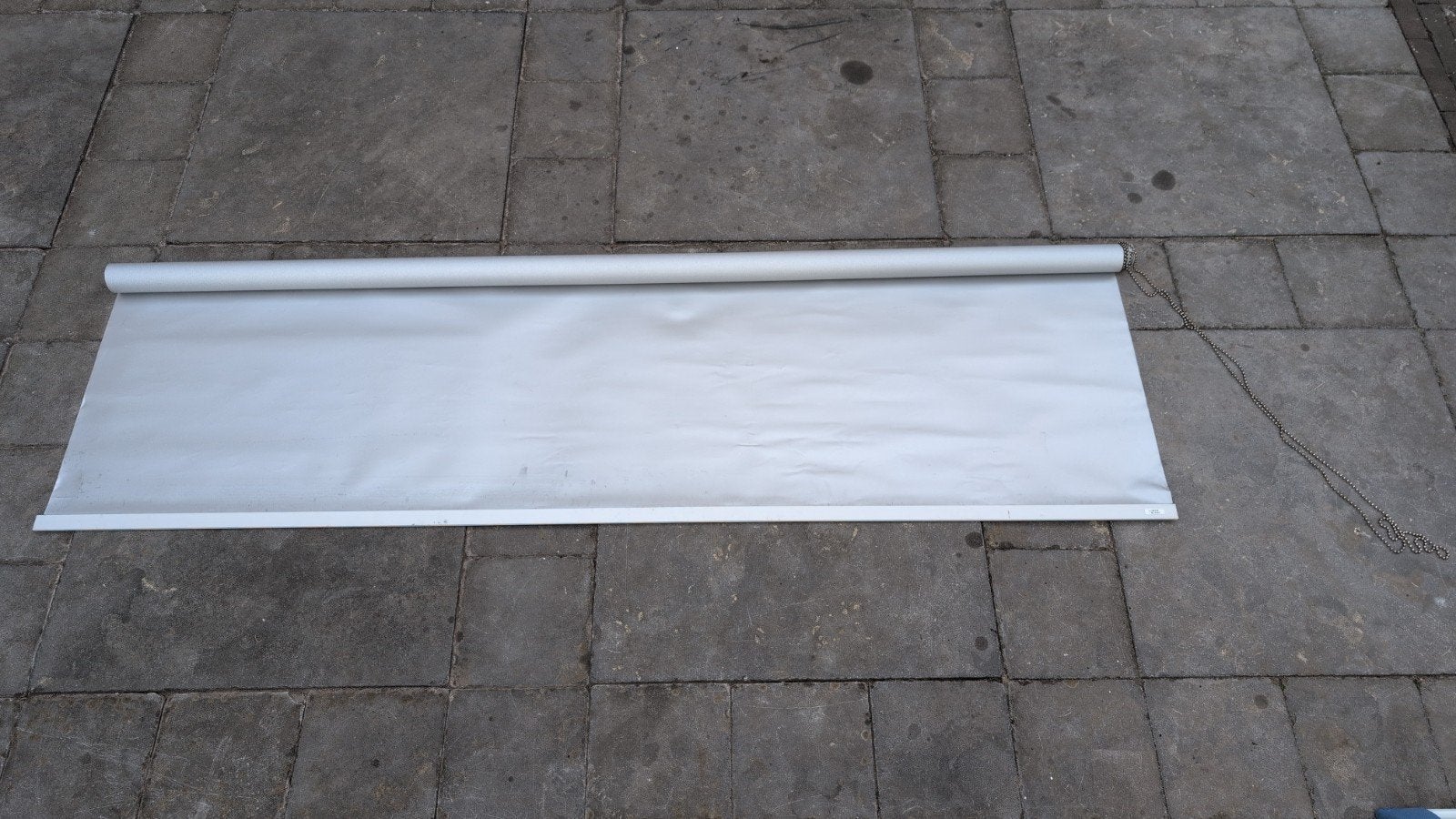 Verduisterend rolgordijn grijs/zilver 176,5x150 cm, Huis en Inrichting, Ophalen, Gebruikt, 177 cm, Grijs