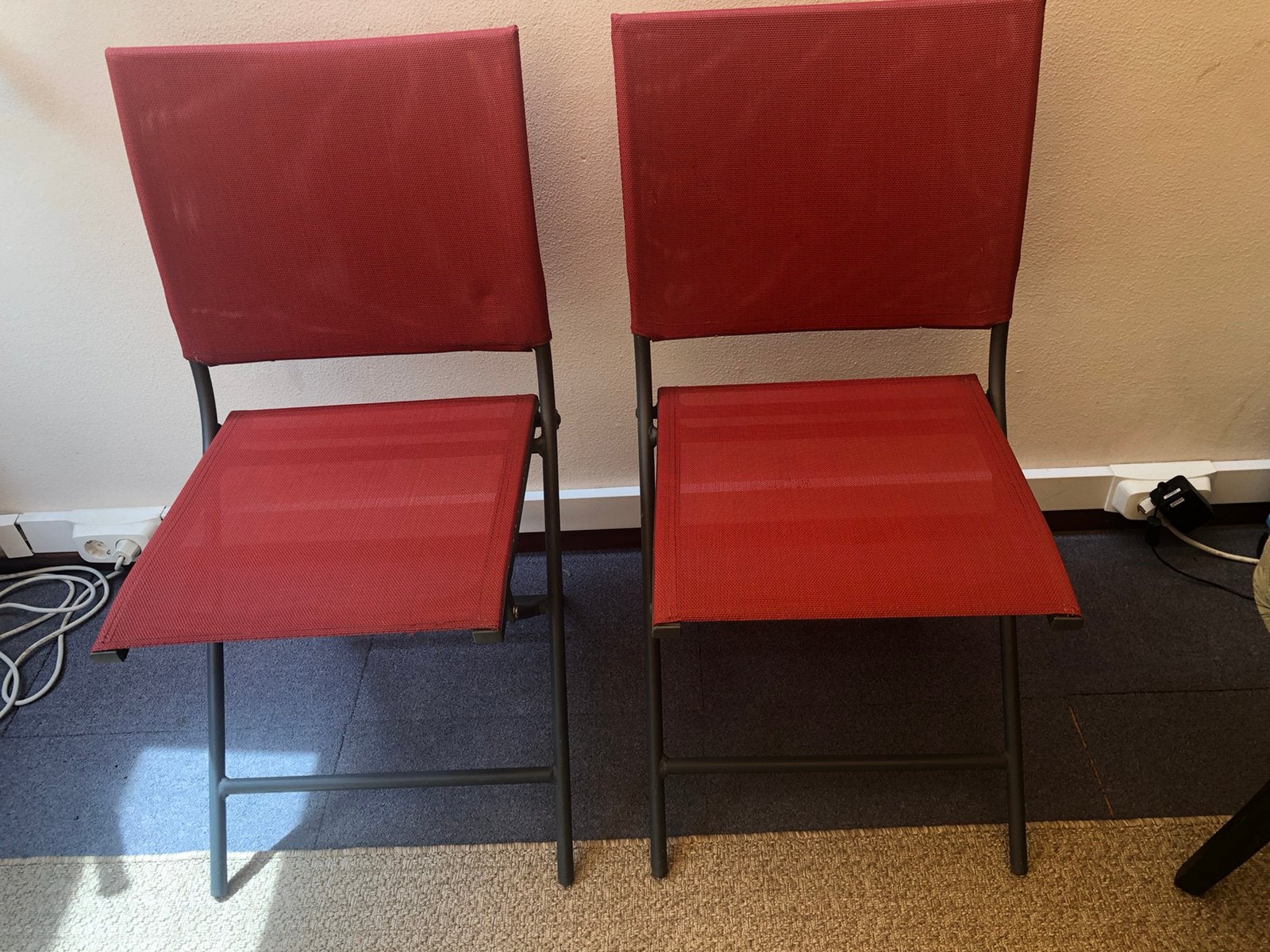 Tuin stoelen, Ophalen of Verzenden, Zo goed als nieuw, Metaal, Inklapbaar