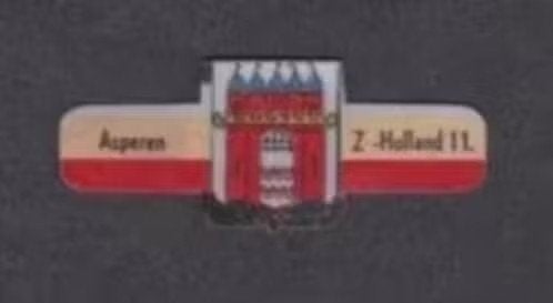 Sigarenbandje Wapen van Asperen (11)., Ophalen of Verzenden, Zo goed als nieuw