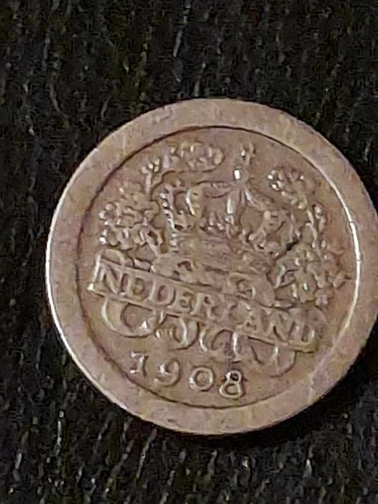 Nederland 5 cent 1908 Koningin Wilhelmina, Postzegels en Munten, Munten | Nederland, Ophalen of Verzenden