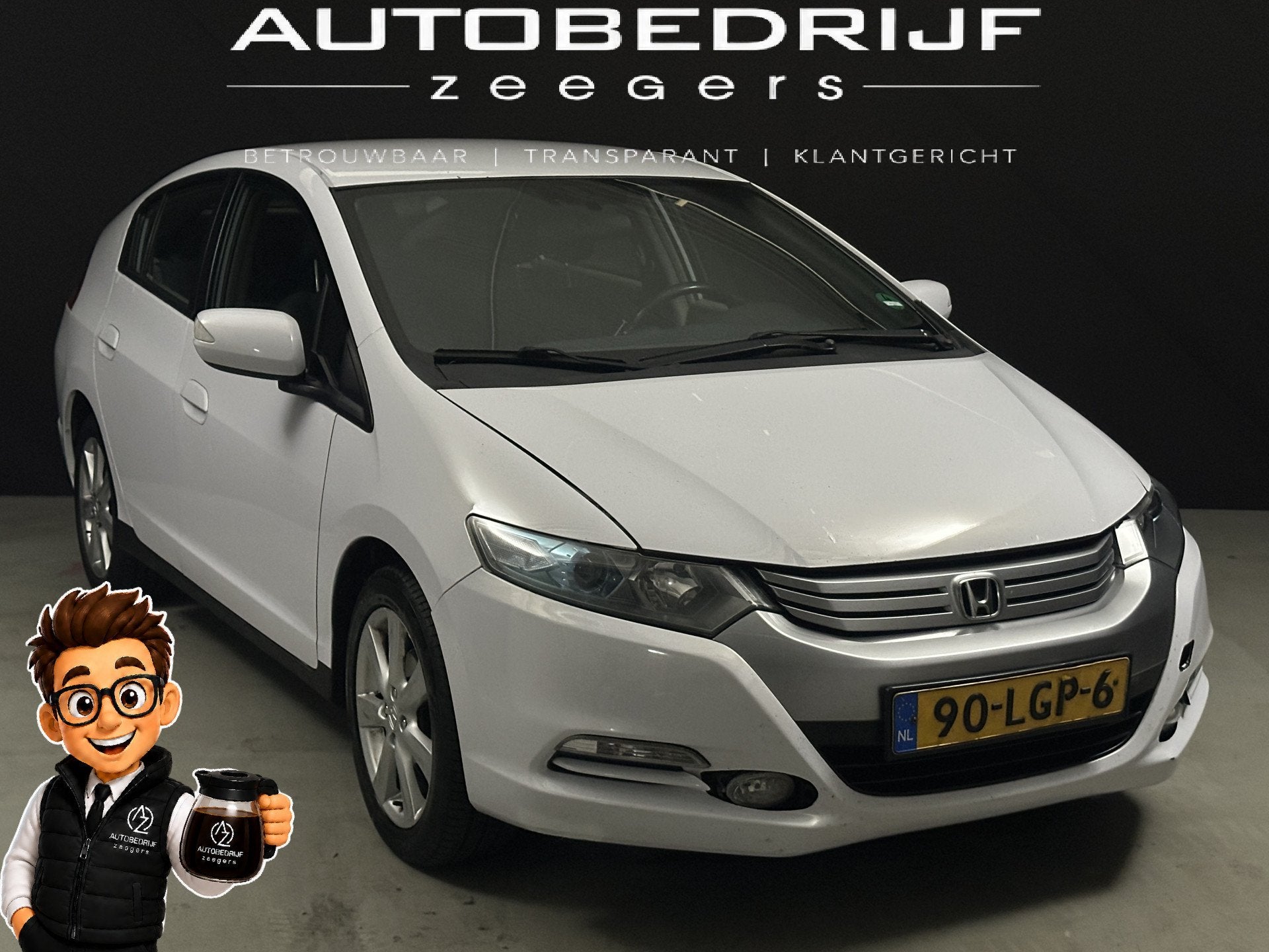 Honda Insight 1.3 Elegance *AC*Heatseat*Hybride*Automaat*, Auto's, Honda, Euro 5, Gebruikt, 4 cilinders, Wit