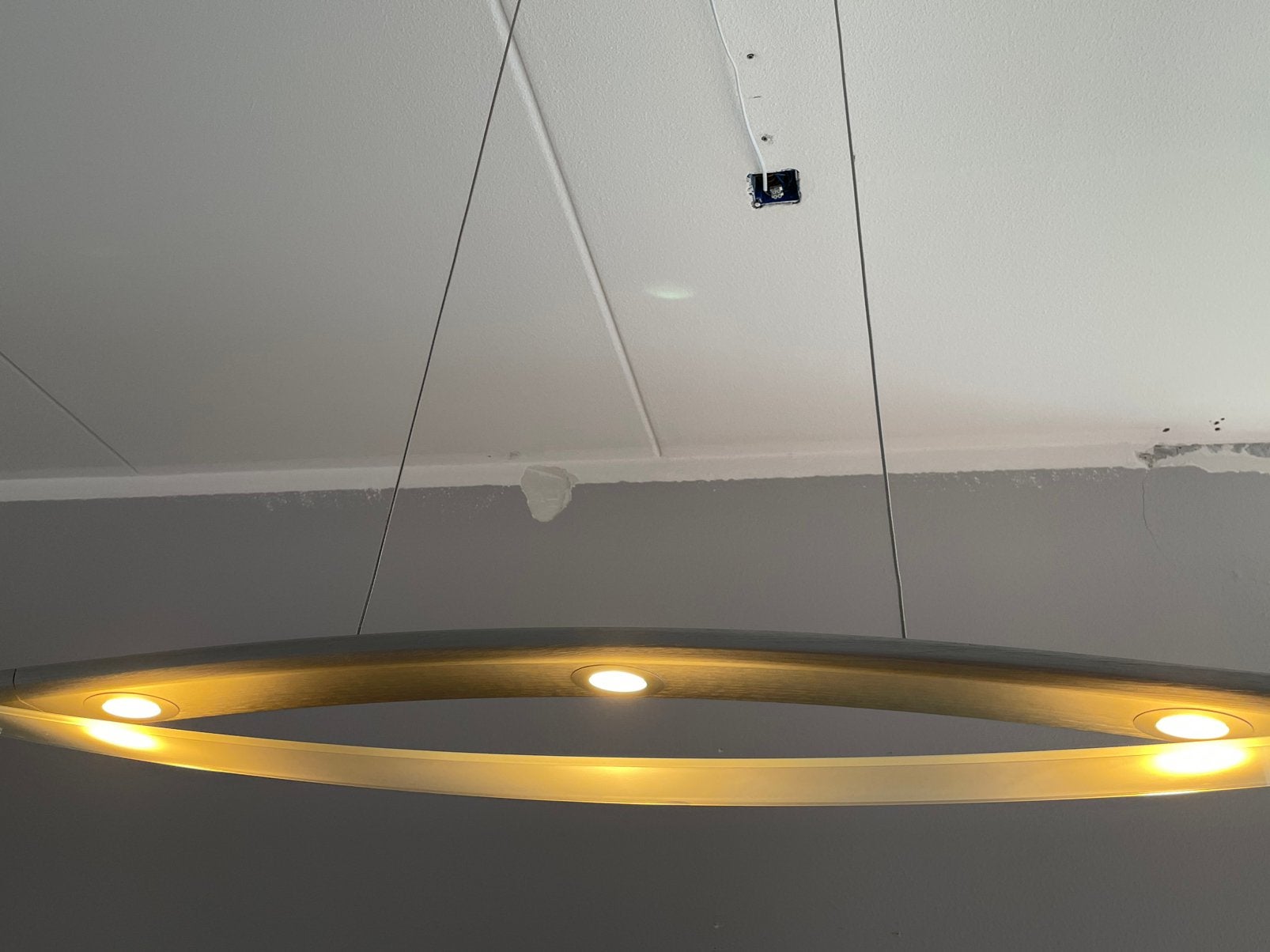 Moderne Philips dimbare ledlamp hanglamp, Huis en Inrichting, Lampen | Hanglampen, Ophalen of Verzenden, Gebruikt, Glas