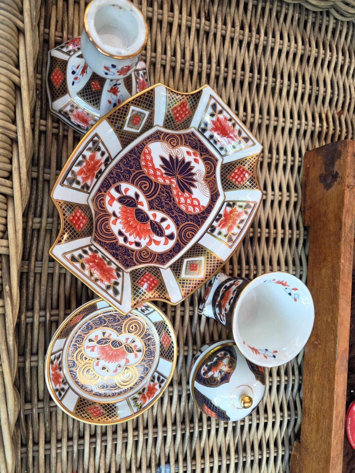 Vintage Shimabara Handgeschilderd Porseleinen Servies, Ophalen of Verzenden