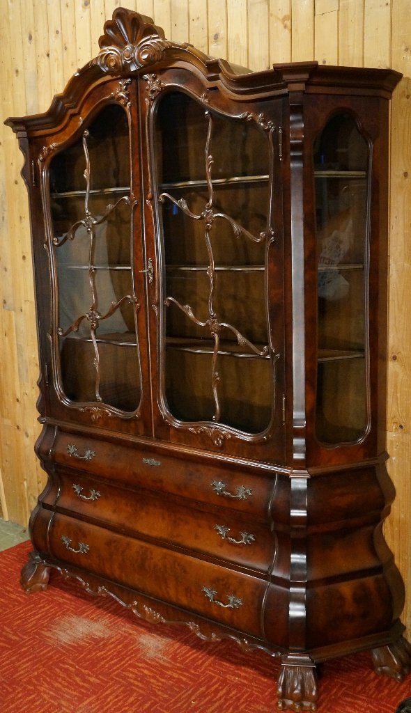 Barok Zilverkast Vitrine Kast Winkelkast Glaskast Porselein, Huis en Inrichting, Gebruikt, Neobarok, Chippendal, Neo Gotisch, Antiek, Vintage, Victoriaan