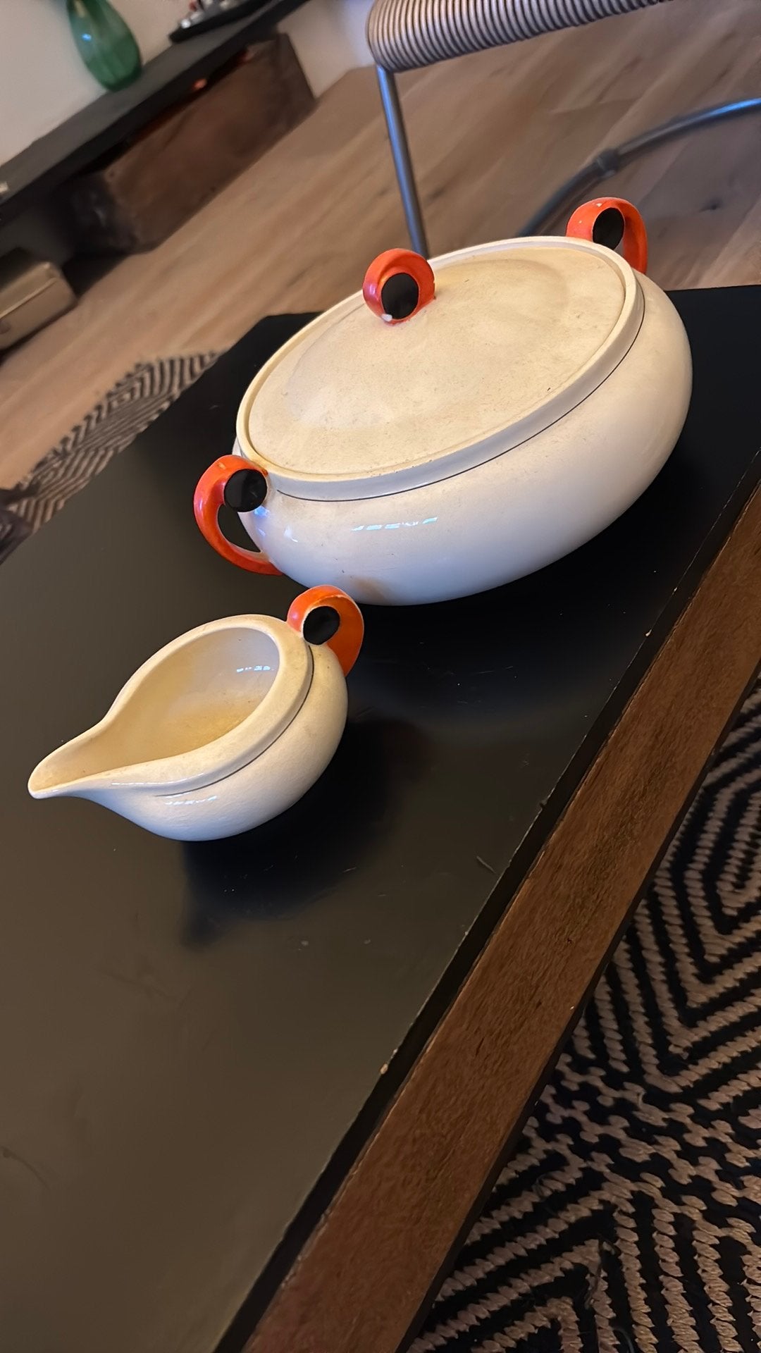 Schaal en roomkan , ontwerp van Edmond Bellefroid, Ophalen
