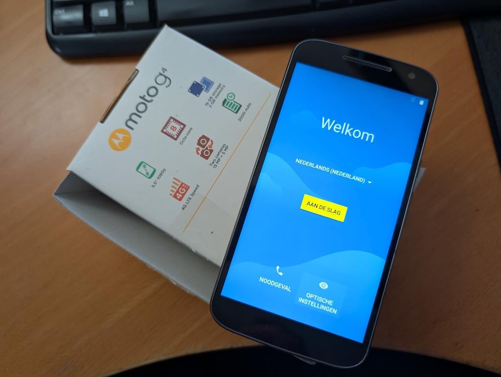 Motorola Moto G4 16GB zwart met TurboPower oplader, Zwart, Touchscreen, Ophalen of Verzenden, Zo goed als nieuw
