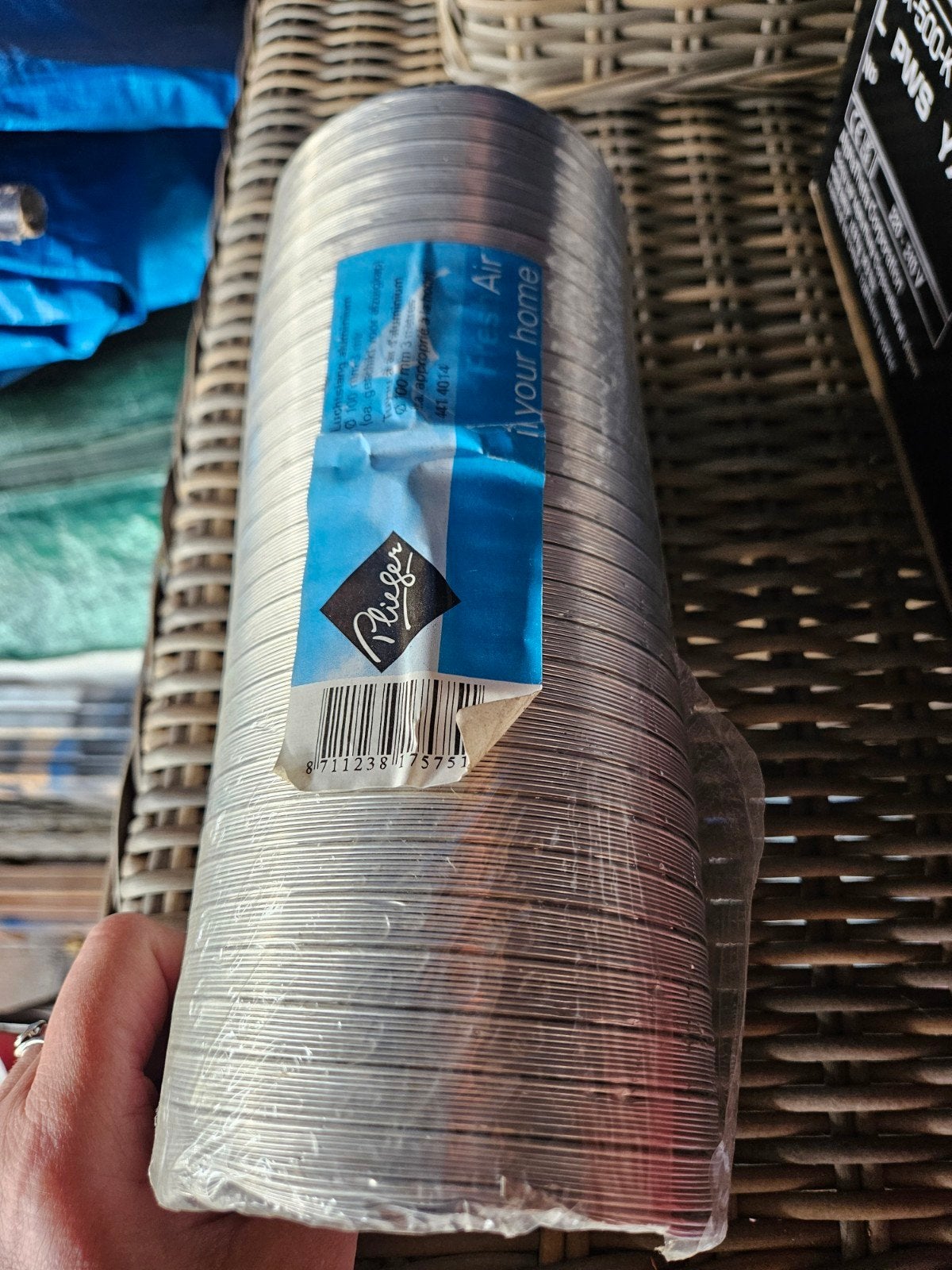 Luchtslang aluminium D 100 mm Plieger, Doe-het-zelf en Verbouw, Buizen en Afvoer, Overige typen, Ophalen of Verzenden, Minder dan 2 meter
