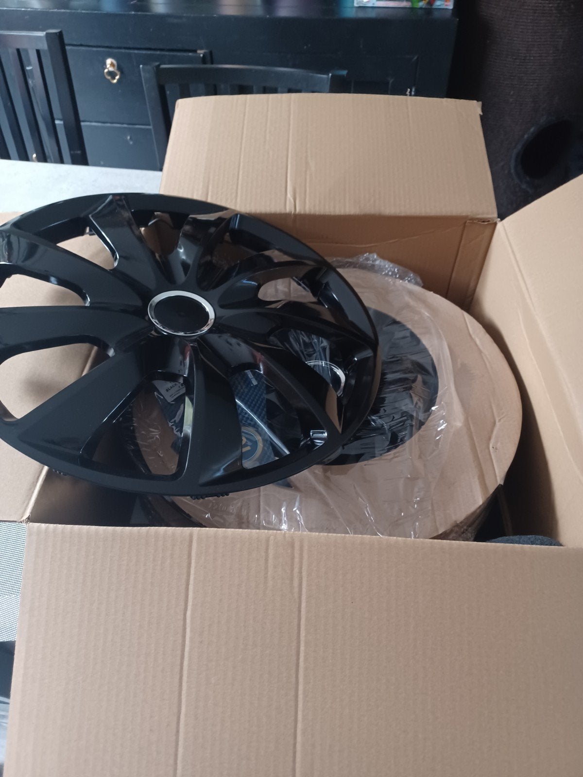 Nieuwe zwarte wieldoppen 16 inch (set van 4), Ophalen, Nieuw