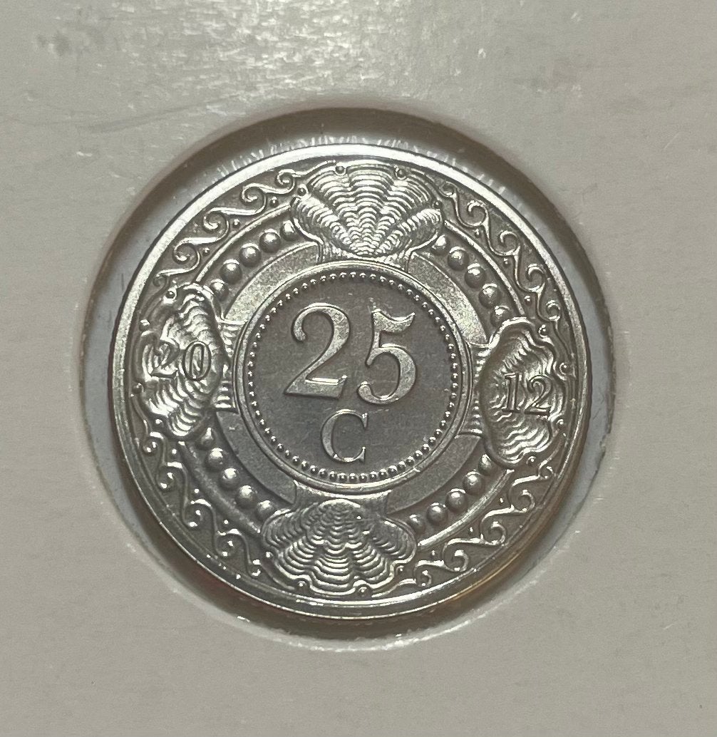 25 cent Nederlandse Antillen 2012, Postzegels en Munten, Munten | Nederland, Ophalen of Verzenden, Koningin Beatrix, 25 cent