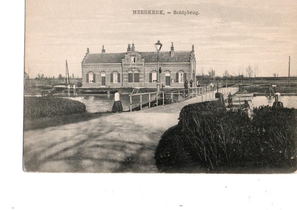 Meerkerk.  Schipbrug.  **, Verzamelen, Ansichtkaarten | Nederland, Verzenden, Voor 1920, Ongelopen, Zuid-Holland