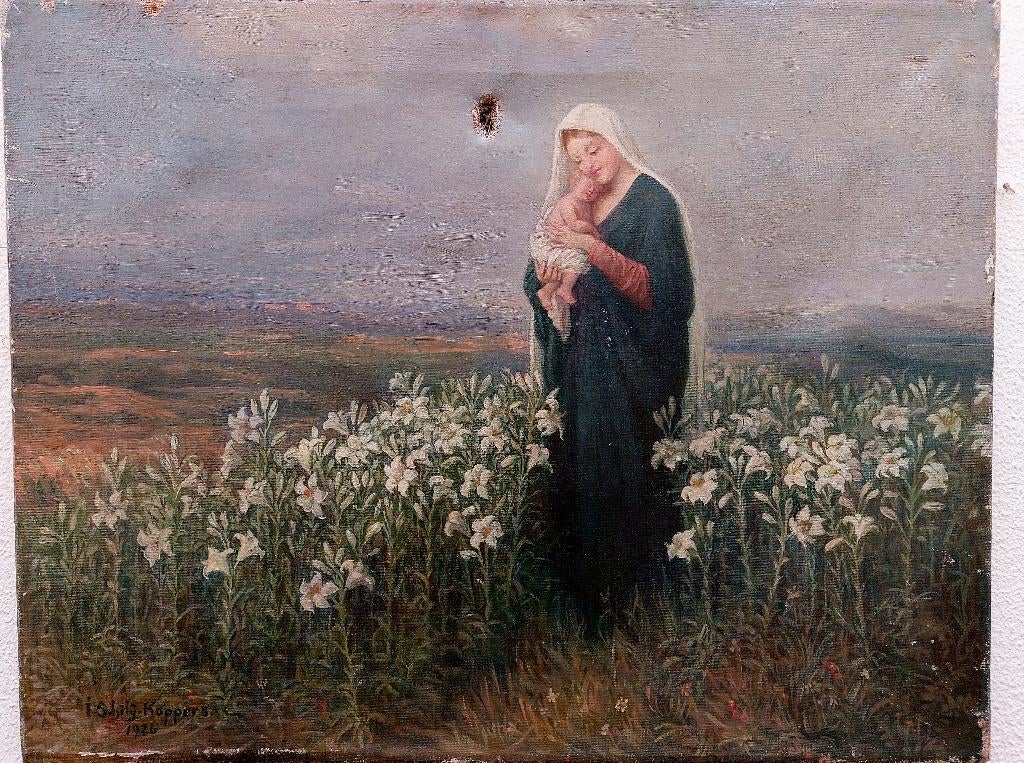 Lelieveld Maria Olieverf schilderij Julia Schily-Koppers, Antiek en Kunst, Kunst | Schilderijen | Klassiek, Ophalen