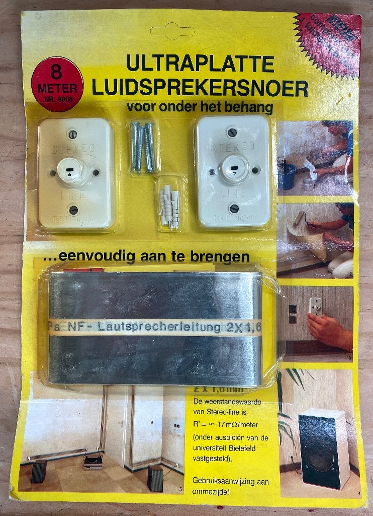 Ultraplat Luidsprekerkabel met connectors, Ophalen, Nieuw, 5 tot 10 meter, Luidsprekerkabel