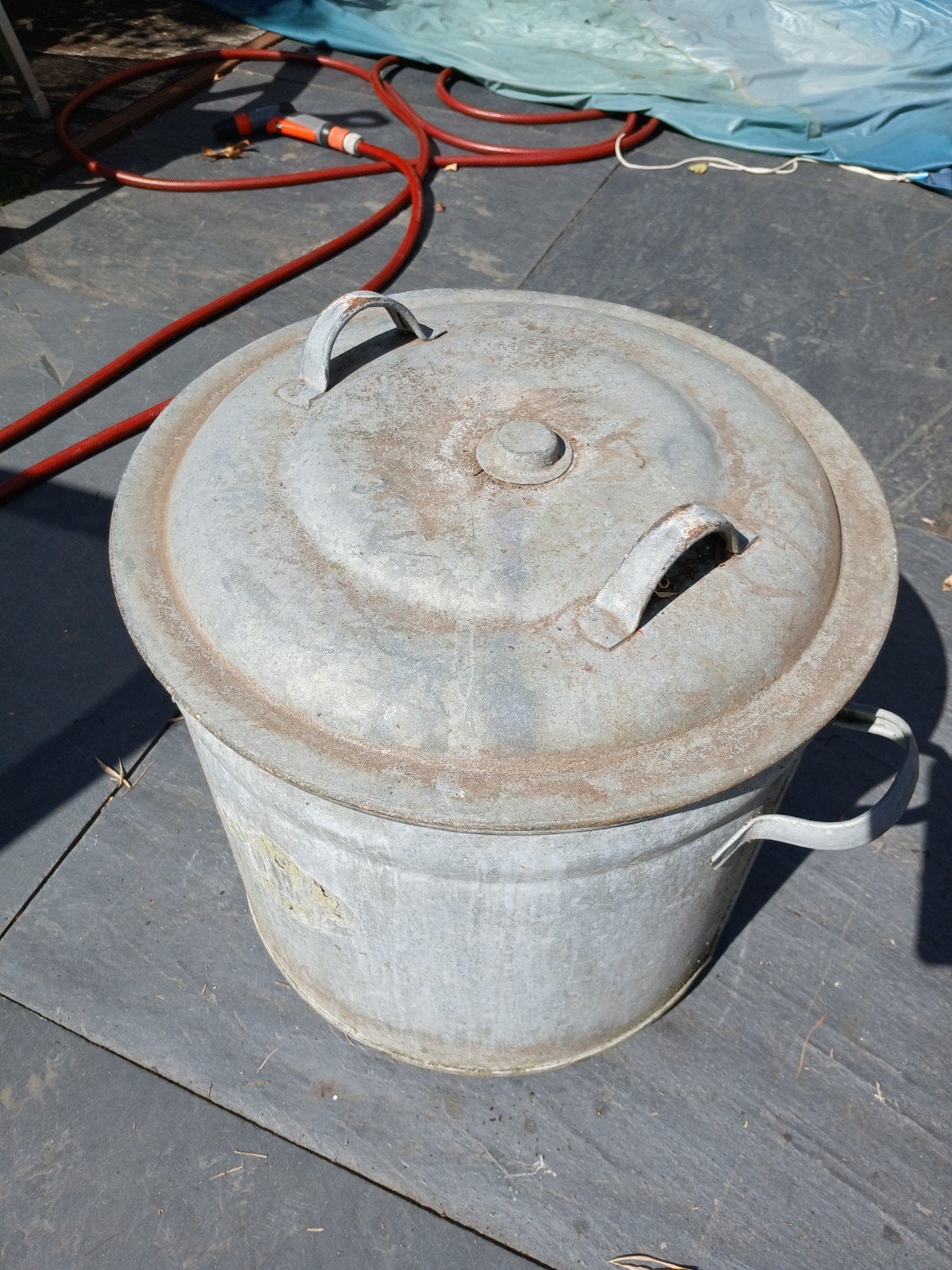 Zinken emmer (38 lr), mooi in de tuin, Ophalen, Gebruikt
