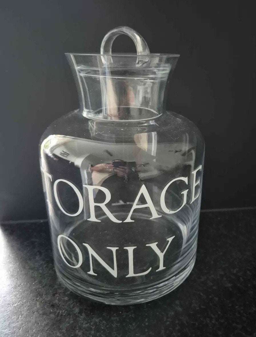 Riviera Maison storage pot., Ophalen of Verzenden, Zo goed als nieuw, Glas
