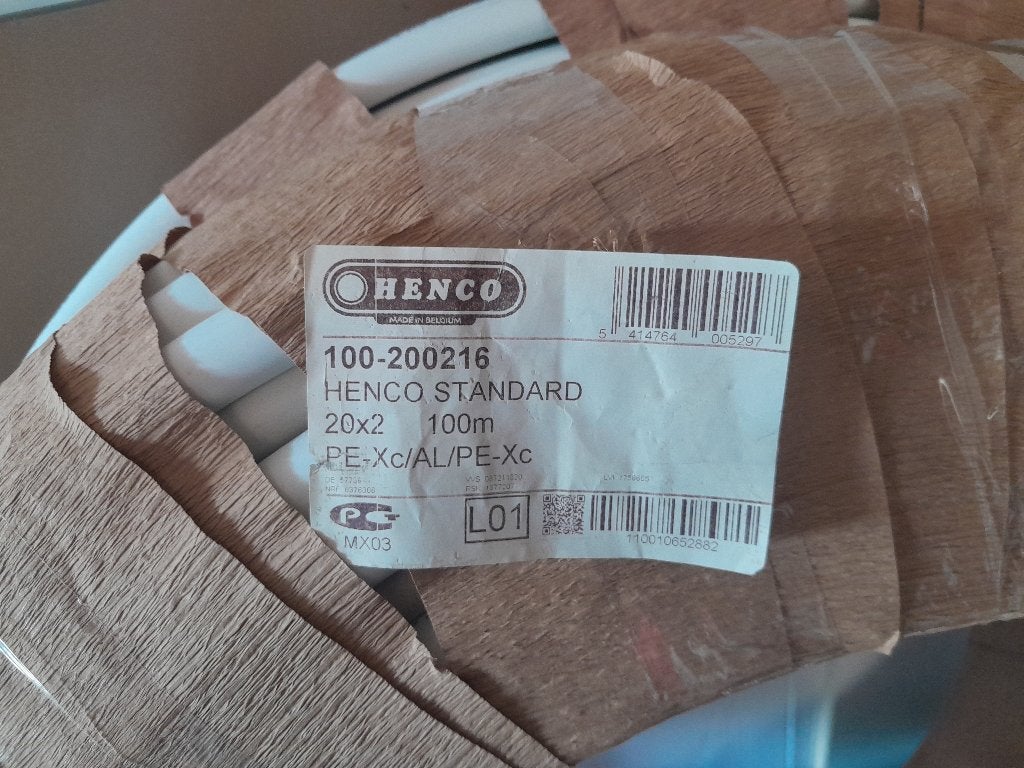 Te Koop Henco Alupex meerlagen buis 20x2.0 wit (100m), Overige materialen, 6 meter of meer, Overige typen, Nieuw
