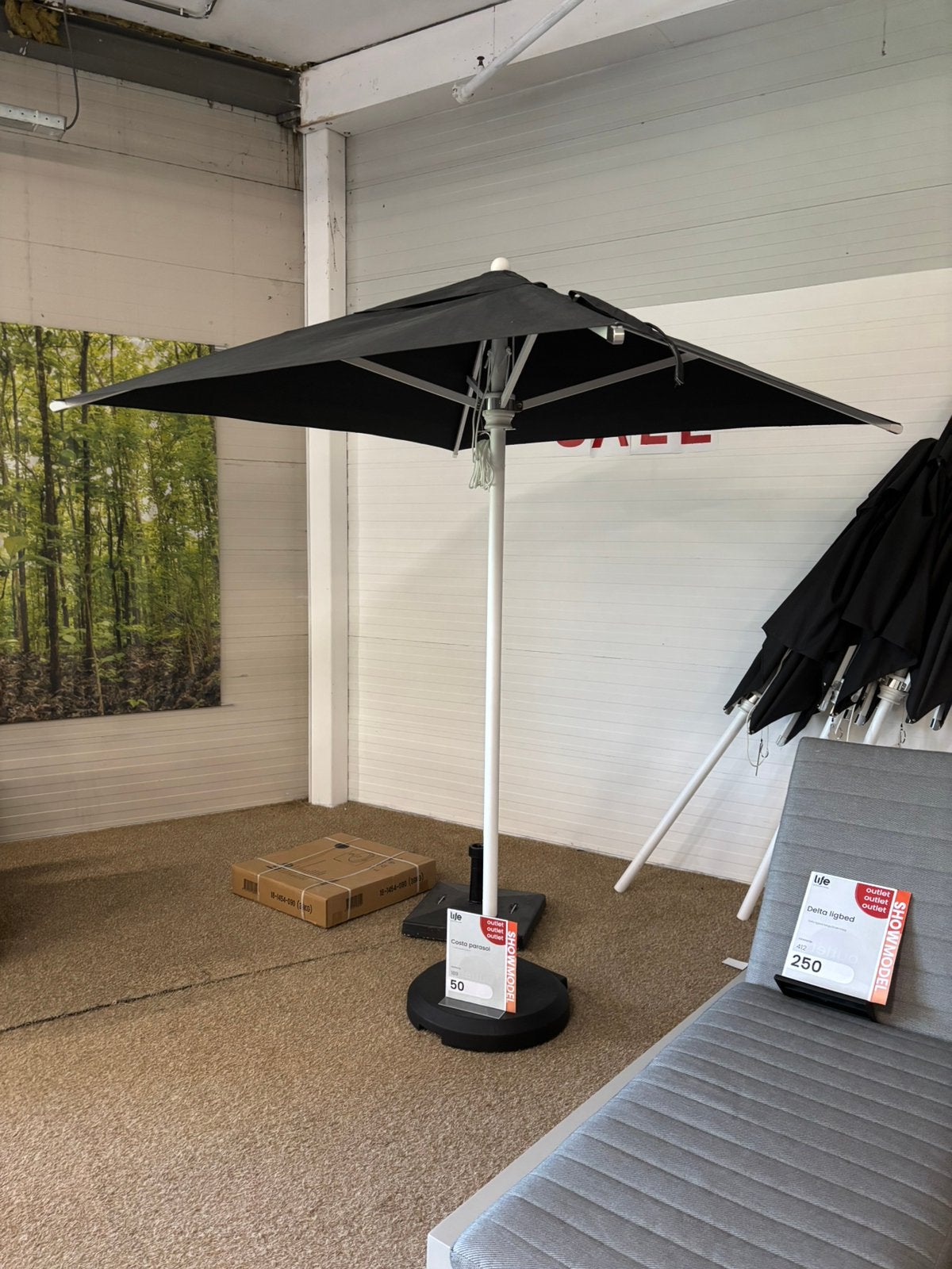 Costa stokparasol zonder voet, Ophalen, Nieuw, 1 tot 2 meter, Stokparasol