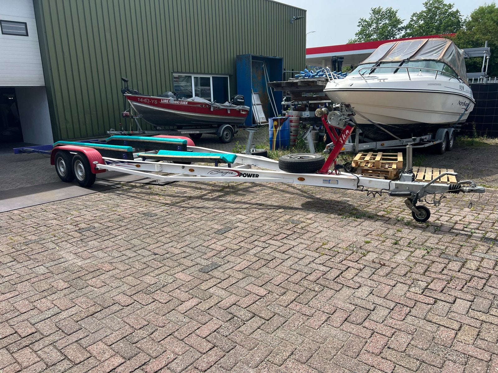 Boottrailer Freewheel 3000 kg laadvermogen 2018 dubbelasser, Watersport en Boten, Boottrailers, Ophalen, Gebruikt, 6 tot 9 meter