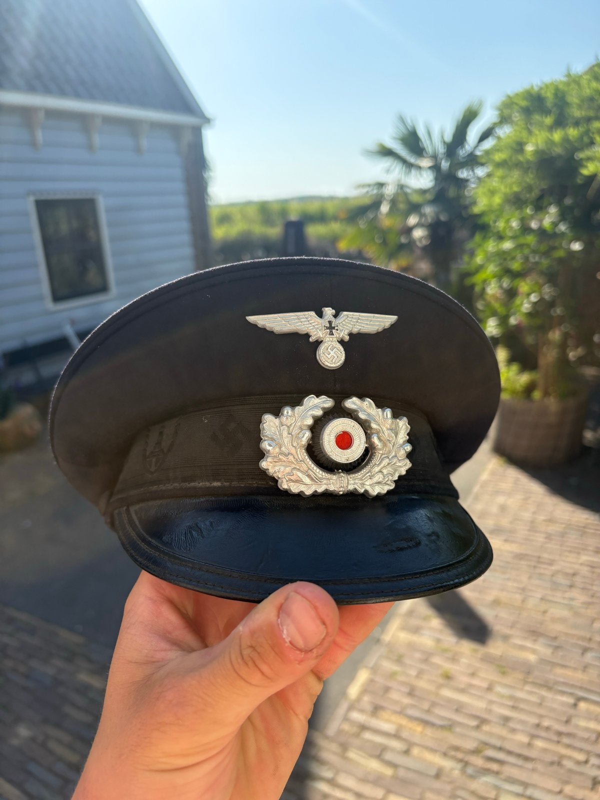 Originele Kyffhäuserbund Schirmmütze WOII, Ophalen of Verzenden, Overige soorten, Duitsland, Helm of Baret