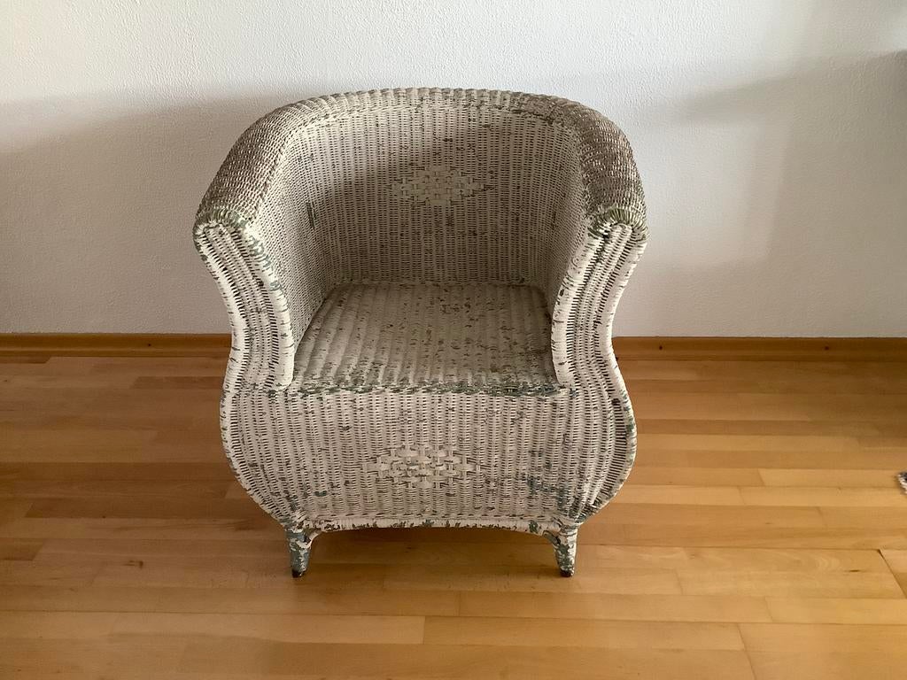 Engelse LLoyd Loom stijl Lounge zetel ca. 1935-1940, Ophalen