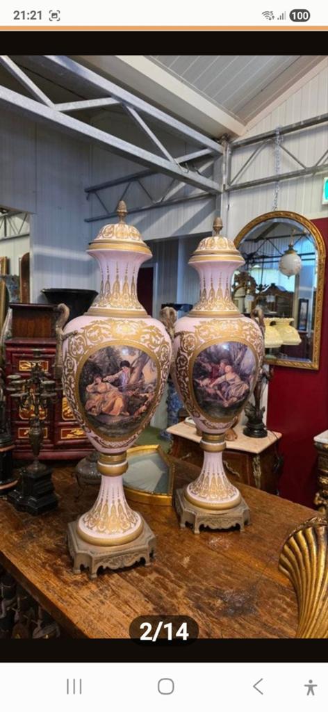 Grote antieke Sevres porseleinen vazen 130 cm, Ophalen