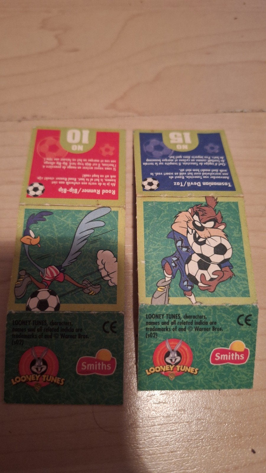 Looney Tunes Smiths stickers Road Runner & Tasmanian Devil, Verzamelen, Ophalen, Gebruikt