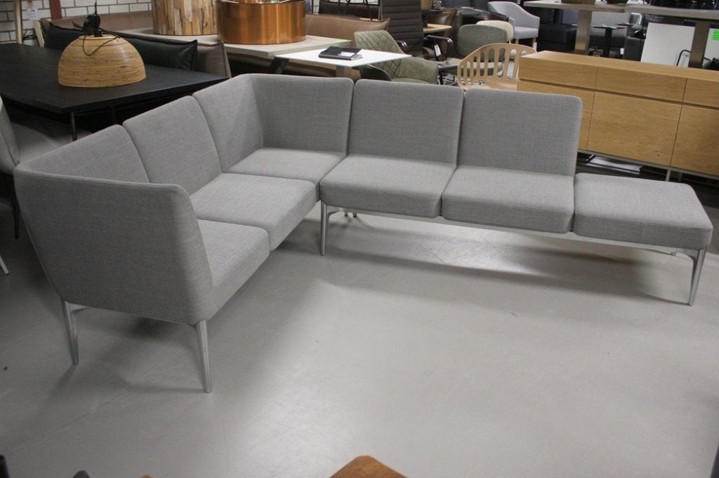 Luxe bank hoekbank Social Pedrali design grijs wachtruimte, Ophalen, Modern design, Minder dan 75 cm, Hoekbank