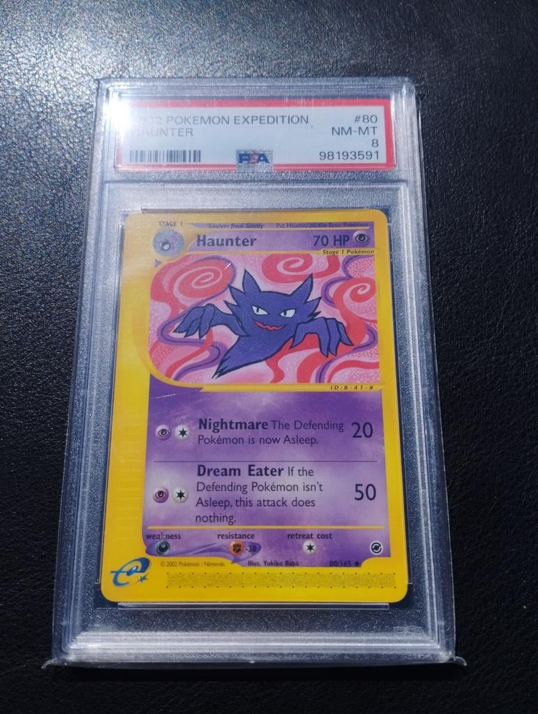 Haunter Pokemon kaart Expedition base set PSA8 NM, Hobby en Vrije tijd, Verzamelkaartspellen | Pokémon, Ophalen of Verzenden, Zo goed als nieuw