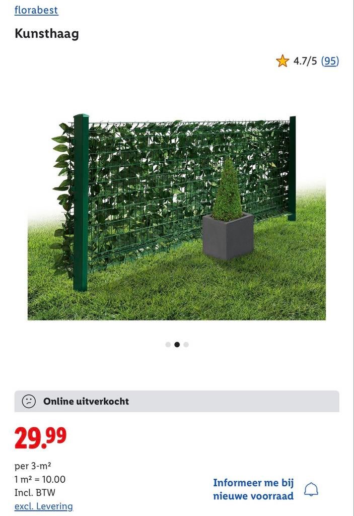 2x Kunsthaag tuin groen - Eenvoudig te bevestigen, Ophalen, Overige soorten, Haag, 100 tot 250 cm