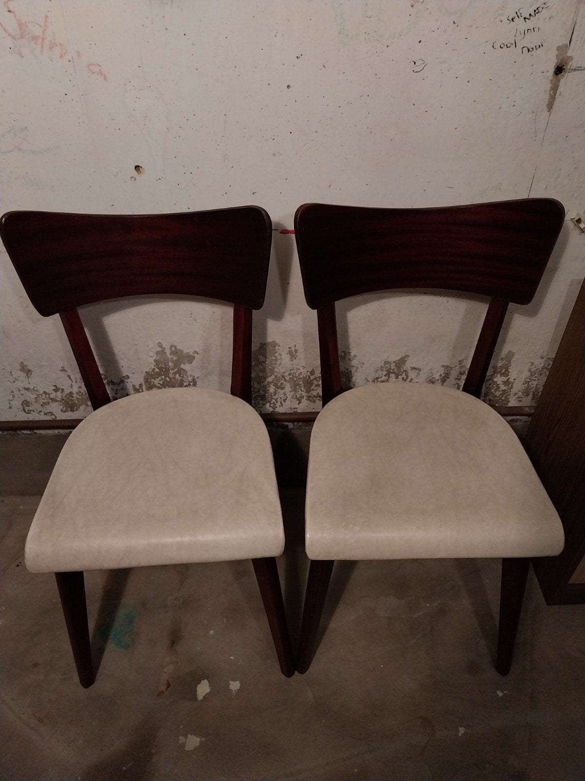 Stoelen 2 stuks Deens, Scandinavisch Design. Vintage., Huis en Inrichting, Twee, Wit, Zo goed als nieuw, Hout