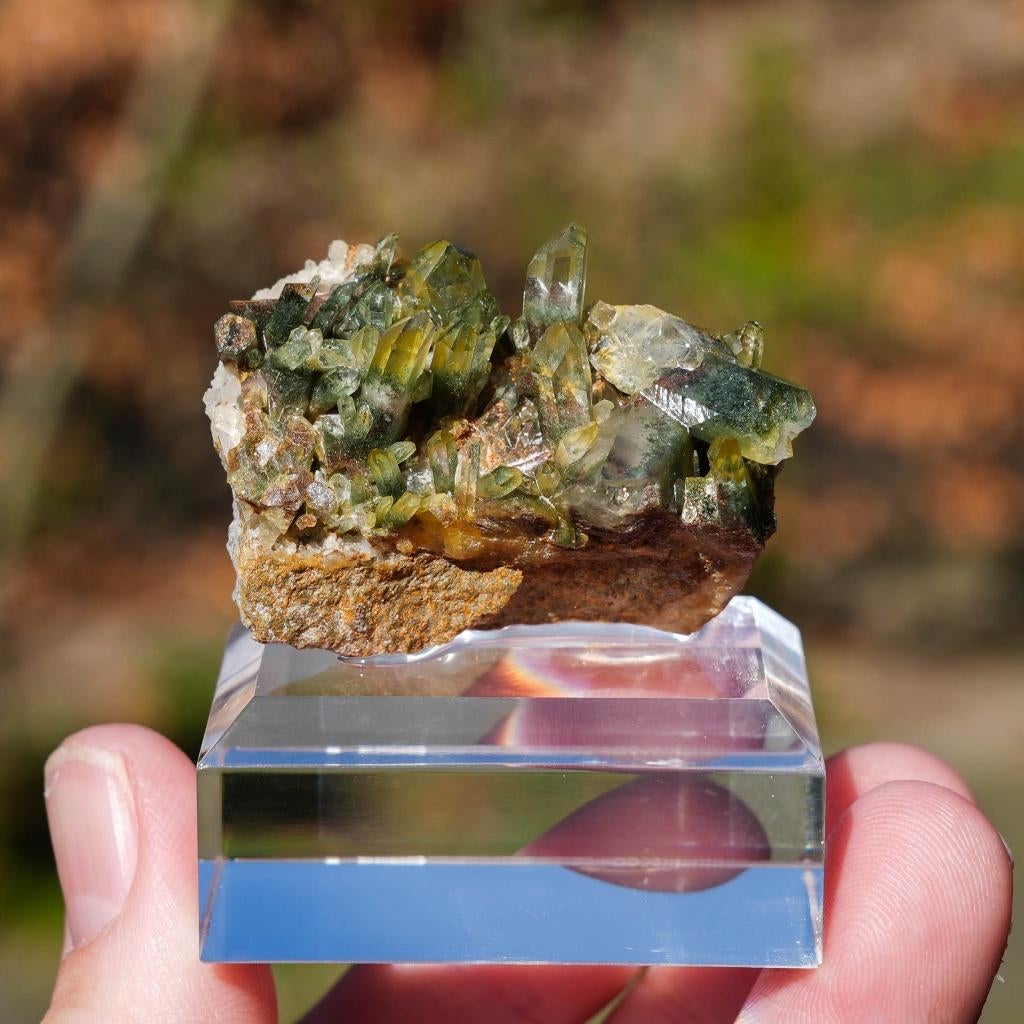 Chloriet, Limoniet & Kwarts, Ophalen of Verzenden, Mineraal