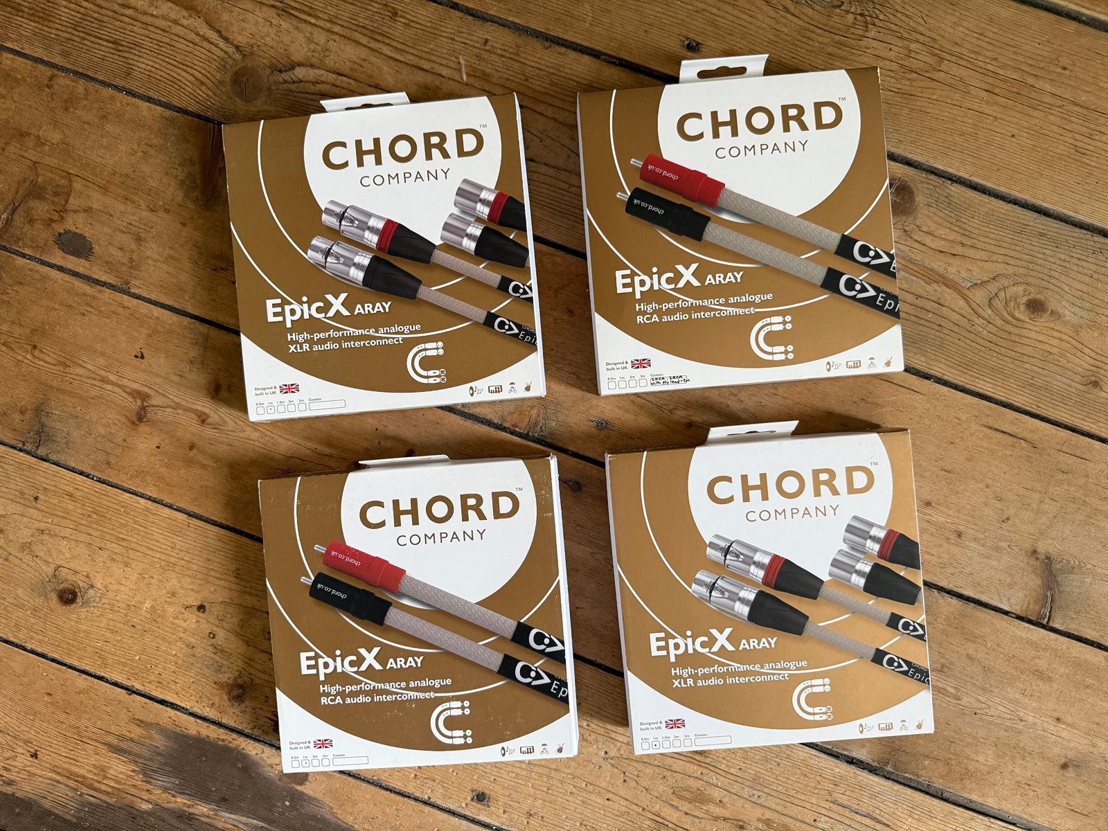Diverse Chord Company Epic X Aray Analogue - XLR, Phono, RCA, Audio, Tv en Foto, Ophalen of Verzenden, Zo goed als nieuw, Minder dan 2 meter