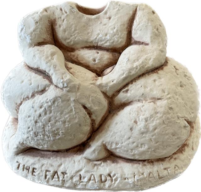 Souvenir beeld malta. Megalitsch the fat lady. Dikke dame., Ophalen