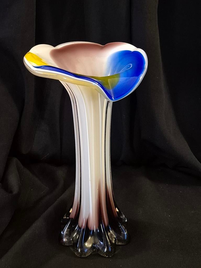 Jack in the pulpit vaas murano 20 cm hoog, Overige kleuren, Ophalen of Verzenden, Minder dan 50 cm, Glas