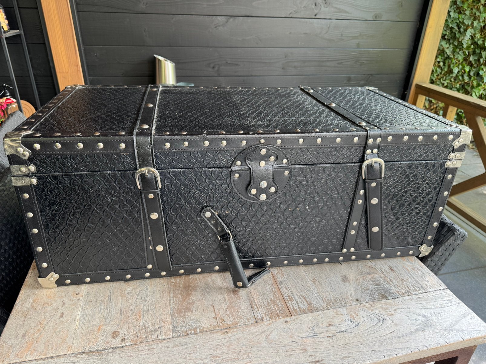 Luxe Vintage hut koffer meubel stuk, Ophalen, Overige materialen, Minder dan 50 cm, 50 tot 100 cm