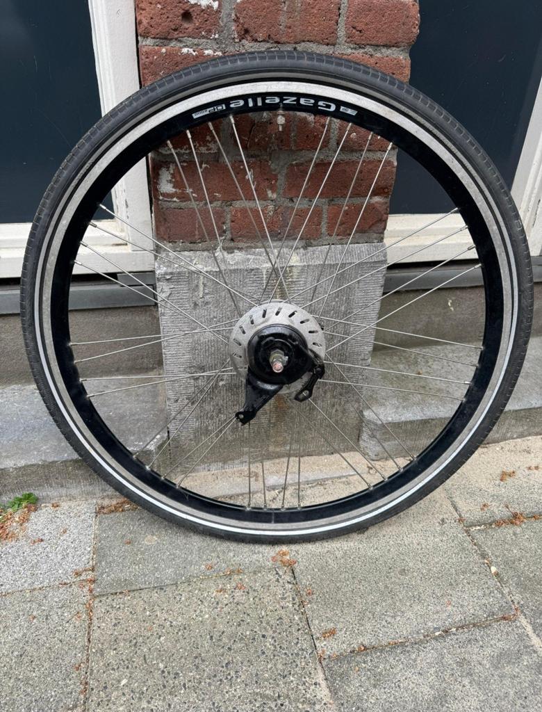 Gazelle achterwiel 28 inch met nexus 8 naaf, Fietsen en Brommers, Fietsonderdelen, Shimano Nexus, Zo goed als nieuw, Aluminium