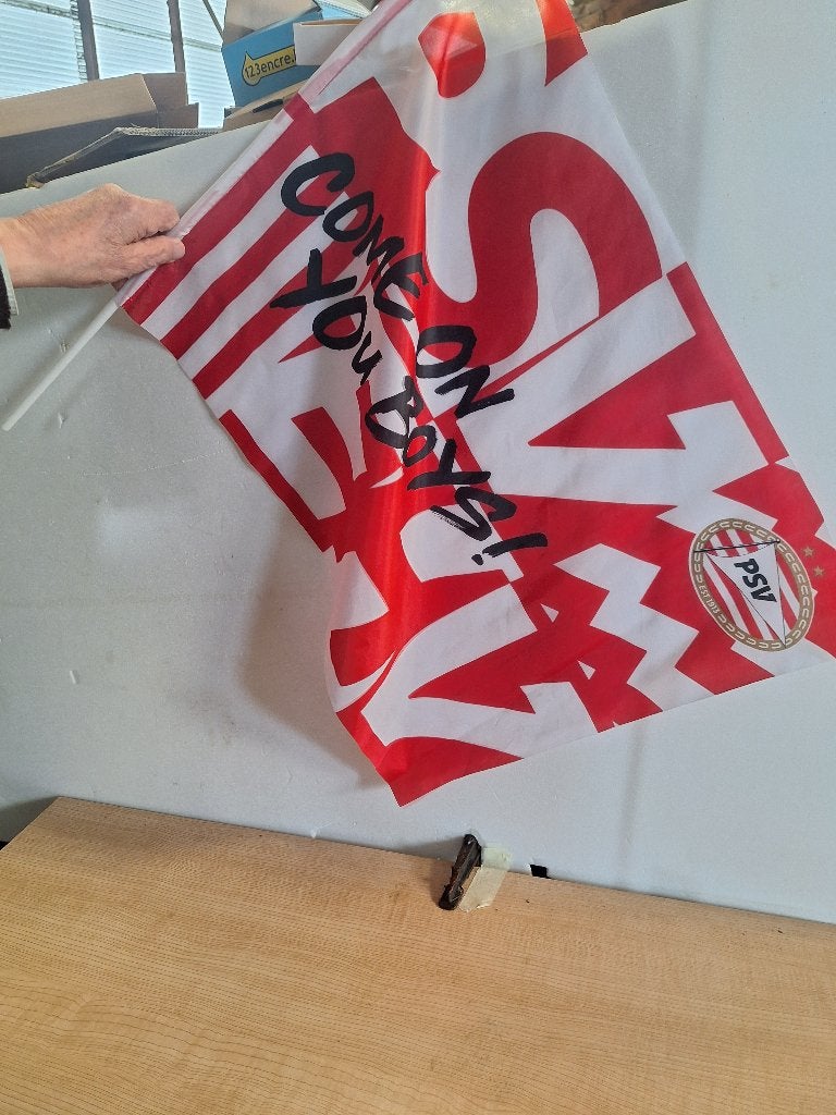 vlag psv come on you boys, Ophalen of Verzenden, Zo goed als nieuw, PSV, Vaantje of Sjaal