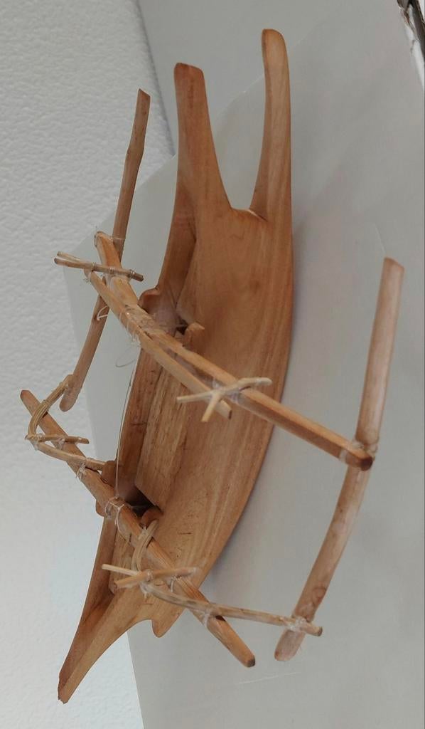 Kleine bootje houtsnijwerk Voor €25, Ophalen of Verzenden, Houtsnijwerk, Overige onderwerpen
