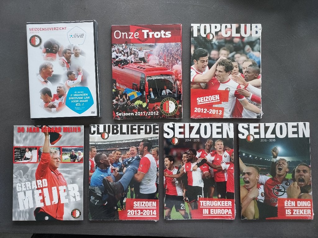 DVD Feyenoord (7 stuks), Ophalen, Voetbal, Nieuw in verpakking, Alle leeftijden