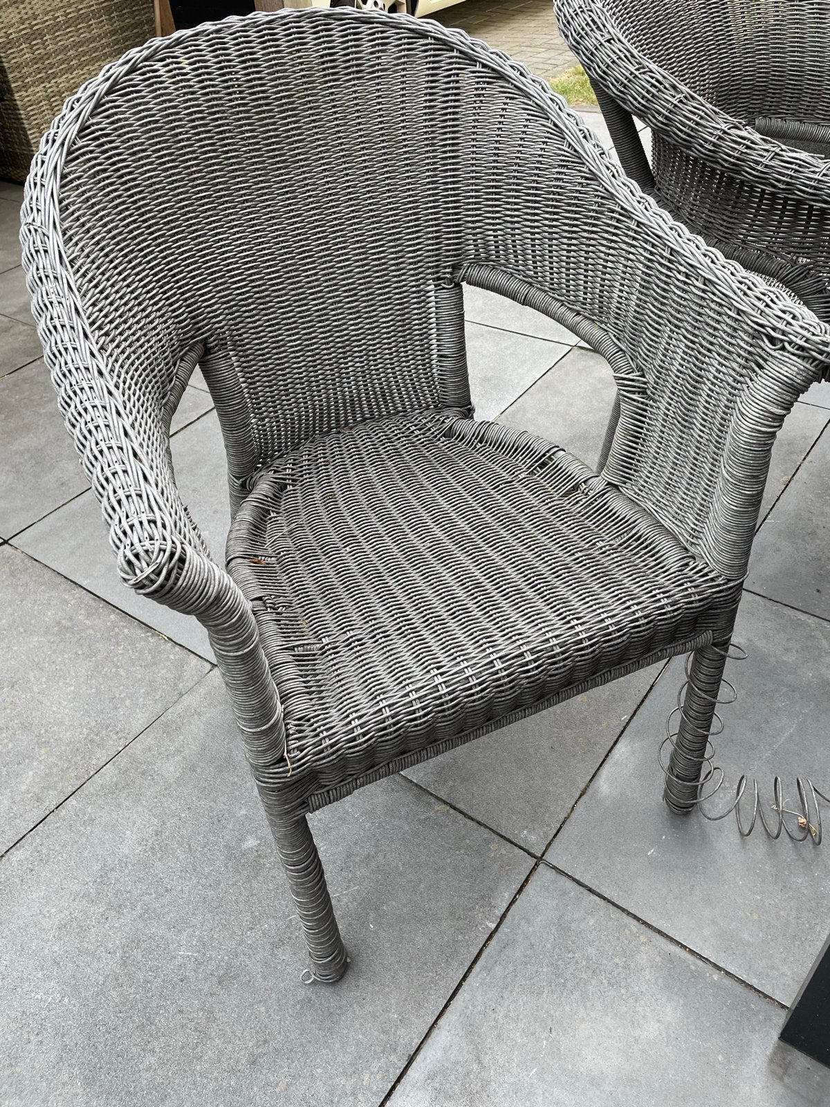 Tuinset met 4 stoelen en tafel, Tuin en Terras, Tuinsets en Loungesets, Ophalen, 4 zitplaatsen, Gebruikt, Eettafel