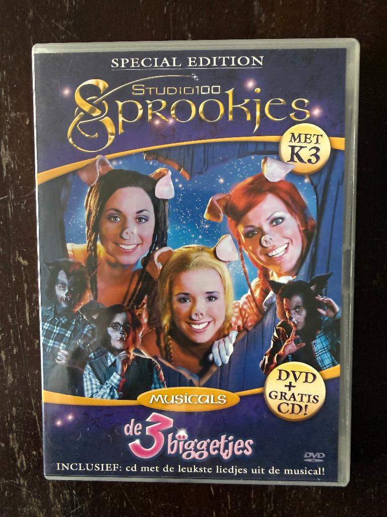 K3 Musical K3 en de 3 Biggetjes ( DVD met CD Box ), Cd's en Dvd's, Avontuur, Alle leeftijden, Boxset, Ophalen of Verzenden