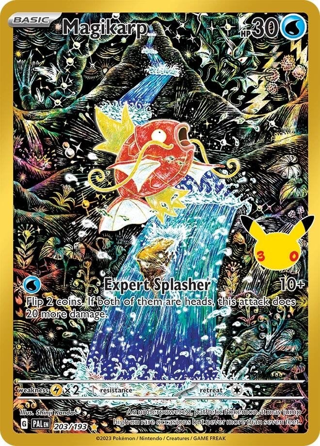 Magikarp 203/193 Pokémon Kaart, Ophalen of Verzenden, Zo goed als nieuw, Losse kaart, Foil